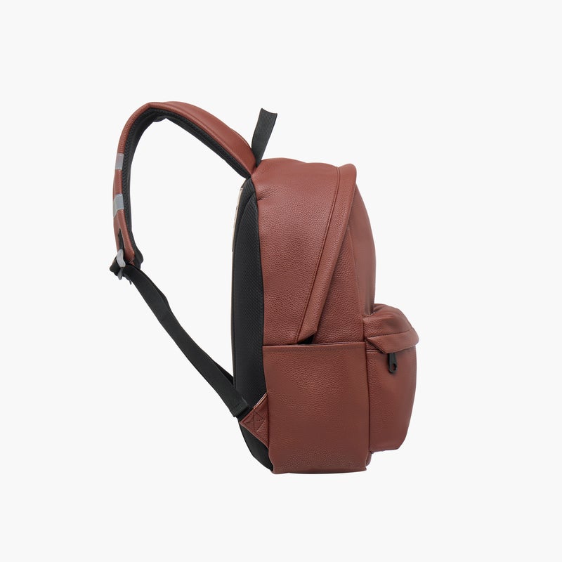 Must Backpack-1 Cmprt-22L (Engraved Pu) Brown \ 32X17X42 - Image 5
